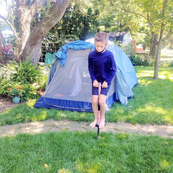 Molly Boren and her family are creating happy memories during these stressful times with backyard tent camping. Image courtesy of Molly Boren.